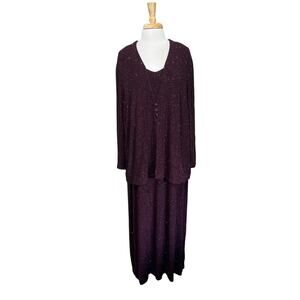 Michaelangelo Dress Women 26WP Glitter Maxi Evening Gown Jacket Fairy Whimsigoth